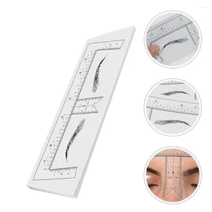 False Eyelashes 100 Pcs Eyebrow Design Ruler Practical Measuring Shaper Tool Trimming DIY Stencil Measurement Bopp Makeup Necessities