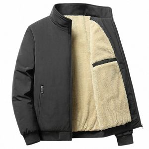 Fleecejacke Männer Winter Dicke Jacken Mäntel Plus Größe 8XL Einfarbige Jacke Fi Casual Outwear Große Größe 8XL Mantel Warme a3wx #