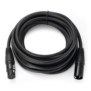 Conectores de cabos de áudio 3 pinos xlr macho para fêmea extensão de microfone o m/f ofc s cabo linha de fio 1m 1.8m 4.5m 5m 6m 7.6m 10m 15m 20m d otvmu