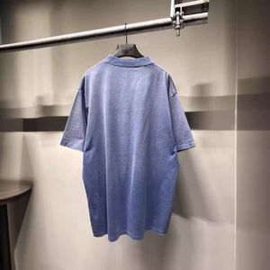 S-Patch besticktes, kurzärmliges, lockeres, lässiges T-Shirt mit Rundhalsausschnitt und Farbverlauf