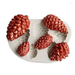 Baking Moulds 3D Christmas Pine Cones Silicone Mold Kitchen Resin Tool Dessert Chocolate Lace Decoration DIY Cake Pastry Candy Mould