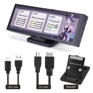 모니터 8.0 인치 롱 스트립 LCD 화면 USB HDMIC AMPATIVE PORT 1280*480 보조 모니터 AIDA64 서브 디스플레이 CPU GPU SSD 정보