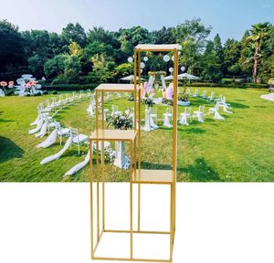 Vases Gold Wedding Flower Stand Metal Vase Column Geometric Centerpiece (Style5)
