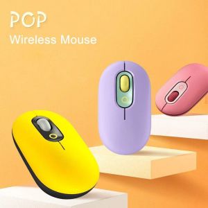 Mäuse UTHAI POP Cartoon Mini Bluetooth Drahtlose Maus Geeignet für Notebook Tablet 0fficeMultiscreen Betrieb DPI Einstellbar