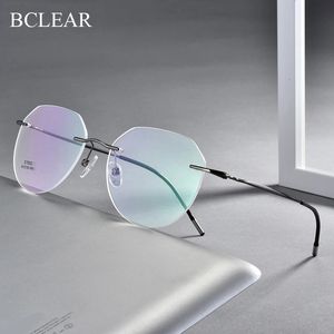 Ultralight Letre Glassa senza grossi occhiali telaio per occhiali quadrati Myopia Frame da prescrizione per donne Glass Ottico Eye 240401