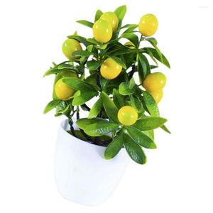 Fiori decorativi Piccola pianta artificiale Falso albero di plastica Decorazione bonsai Bagno in vaso Finta finestra interna da tavolo