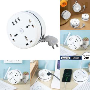 2024 Other Home Appliances Universal EU Plug Power Strip Socket With Extension Cable 2.8M 3 USB EU US UK Plug AC Outlet Multi Network Electric Accessories
