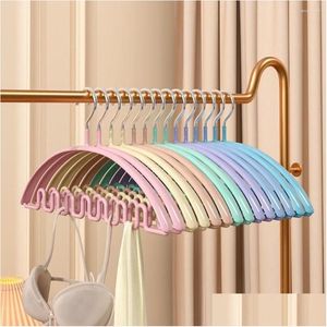 Hangers Racks 5 Pcs Mti-Port Support Waves Mtifunction Dip Clothes Rack Belt Storage Tie Hanger Drying Drop Delivery Home Garden H Dhqki