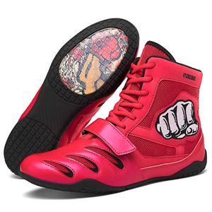 HBP Brand Olmayan HBP Yepyeni Stil Toptan Özel Üretici Profesyonel Kapalı Spor Yüksek Üst Güreş Boks Ayakkabıları