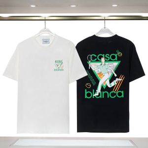 メンズデザイナーTシャツカサブランカTシャツファッションメンカジュアルTシャツストリートメンズTシャツテニスクラブショーツスリーブカサブランカシャツ高級シャツ私たちサイズ