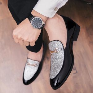 Deri ayakkabılar için moda 719 işletme pullu erkekler düğün resmi elbise adamı ofis oxford yöneticisi artı boyutu mal ajer oxd ajer mal ader