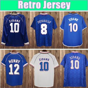 2006 1998 Retro Zidane Henry Mens Soccer Courseys Sleeve Long 1971 to 2018 Malouda Makelele Home Away Football Home Team National Teems Shirt Shirt Shirt Shirt Shirt Shirt