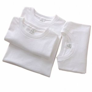 2PCS 100％コットソリッドTシャツ男性と女性の半袖ホワイトティーカジュアル通気路丸い首のカップルトップスJ4Ex＃