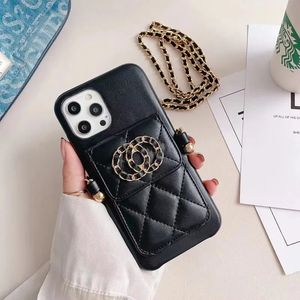 Designer cell Phone Cases Fashion for 14pro max Brand Luxury 2c For All Iphone 13 12 Pro Case Diamond Lozenge Bag Protect with chain crossbody CYG24032606-5