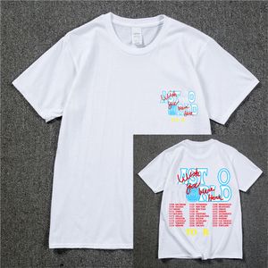 T-shirt da uomo di alta qualità New Fashion Hip Hop designer T-shirt Uomo Donna Jack Cactus ASTROWORLD Harajuku T-shirt SEI QUI Lettera Stampa Tees Tops