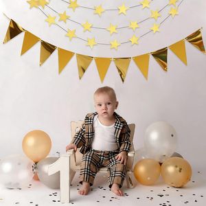 Decoração de festa 3pcs conjunto banner de flâmula para bandeiras de aniversário triângulo personalizado