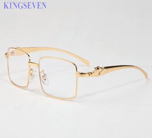 top quality mens sunglasses for men clear full semi rimless glasses attitude gold silver Leopard Metal alloy frame women sunglasse7428949