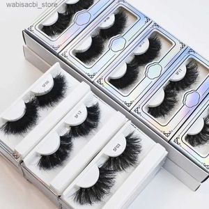 Falsche Wimpern 10/30/50 Paar 25 mm Nerzwimpern im Großhandel, flauschiges und unordentliches langes Nerzwimpern-Make-up24327