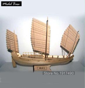 Träfartygsmodeller Kits Båtar Ship Model Kit Sailboat Education Toy Model Kit Wood Scale 1148 Chinese Antique Sailboat Y1905307101728