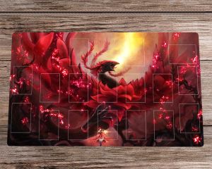 Pads YuGiOh!TCG CCG Spielmatte Akiza Izinski Black Rose Dragon Kartenspielmatte Zonen Tasche Rutschfeste Gummi-Schreibtischunterlage Mousepad 60 x 35 cm