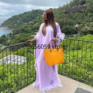 Ethnic Clothing 2024 African Dresses For Women Traditional Long Sleeve V-neck Plus Size Wedding Party Evening Gowns Dashiki Africa