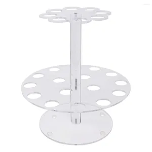 Bowls Double Layers 24 Holes Ice Cream Cones Holder Stand Decoration Baking Cupcake Display