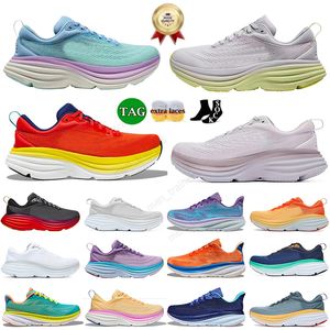 Bondi 8 Designer Running Shoes Amber Yellow One One Mesh Sneakers Clifton 8s Carbon X 2 Triple Black All White Cloud Summer Song Floral Men Women Jogging Trainers