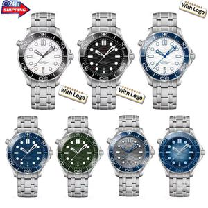 Mens watch AAA watches high quality omg 42MM automatic movement Wristwatches rubber/steel strap waterproof luxury wave dial designer diver 300M reloj