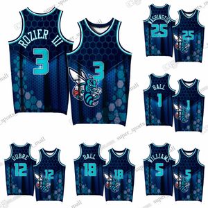 Maglie da basket con stampa digitale personalizzata 20 Gordon 3 Terry Hayward Rozier III 12 Kelly 24 Mason Oubre Jr. Plumlee 1 LaMelo 5 Mark Williams Ball 2 James 25 P.J. Bouknight