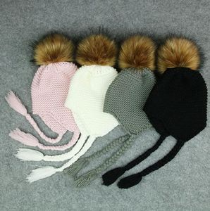 2018 niedliche Kleinkind-Kind-Mädchen-Jungen-Baby-Säuglings-Winter-warme Häkelarbeit-Strickmütze-Beanie-Kappe Schwarz-Rosa-Weiß-Grün5304915