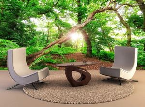 Wallpapers Custom Wallpaper Murals Summer Forest Self Adhesive Wall Sticker Paper Art Painting Living Room