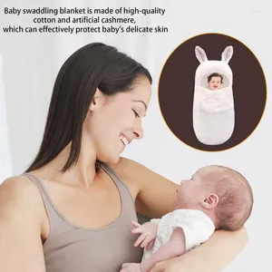 Filtar spädbarn huva swaddle filt unisex ultra mjuk baby sover säck för en barnvagn crib wrap kläder