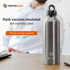 REVOMAX Bottiglia termica per bicchiere isolato con tazza da viaggio di grande capacità da 1 litro in acciaio inossidabile 240315