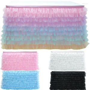 Table Skirt 5 Colors Wedding Party Tulle Tutu Tableware Birthday Baby Shower Xmas Decor