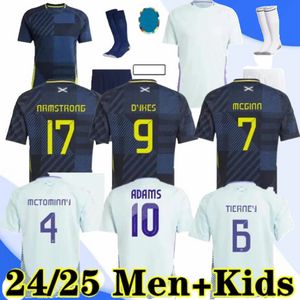 2024 Escócia camisas de futebol em casa TIERNEY DYKES ADAMS 24 25 camisa de futebol CHRISTIE McGREGOR MCGINN McKENNA kit masculino uniformes infantis