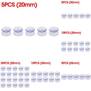 2024 20Pcs Double Sided Suction Cup 20/30/35Mm Vacuum Non-Slip Clear Sucker Pads For Glass Car Window Kitchen Table Top Spacer Holder