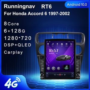 9,7-дюймовый новый Android для Honda Accord 6 1997-2002 Tesla Type Автомобильный DVD-радио Мультимедийный видеоплеер Навигация GPS RDS Без DVD CarPlay Android Автоматическое управление рулевым колесом