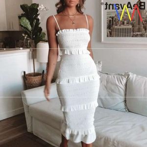 Bodycon Slim Long Dress Women White Party Dresses residos 305630