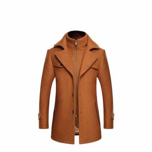 2023 New Double Collar Woolen Wollmantel für Männer Verdickter Plus-Size-Trenchcoat für Männer Wollmantel für Männer Warm t0Cs #