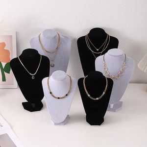 Jewelry Pouches Velvet Portrait Necklace Display Pendant Organizer Stand Mannequin Bust Window