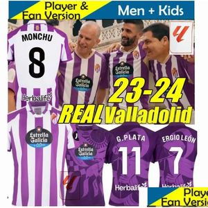 Futbol Formaları 23 24 Gerçek Valladolid Jersey Amallah 2023 2024 Club Sad Camisetas de Futbol Ekipmanları G. Plata Monchu Erkekler Futbol Shir Otwlz