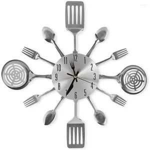 Wall Clocks Large Kitchen With Spoons And Forks Great Home Decor Nice Gifts Clock Creativ Tableware