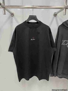 Designer B versão correta 23SS high-end verão Qixi limitado em torno do pescoço camiseta estrela mesma manga curta homens e mulheres NU2M