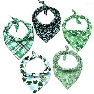 Vestuário para cães 10 PCS Dia de São Patrício Bandana Shamrock Lenço Triângulo Babadores Cachecol Acessórios para Cães Gatos Animais de Estimação Animais Atacado X2