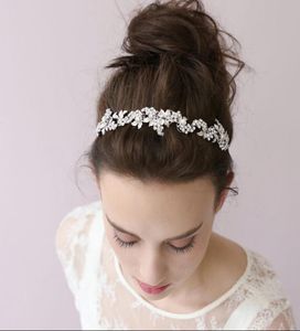 No Fade Diademi da sposa Perline Foglia Cluster Fascia per capelli Forcina Perline Capelli Vite Copricapo da sposa Accessori per capelli sposa Copricapo6523340