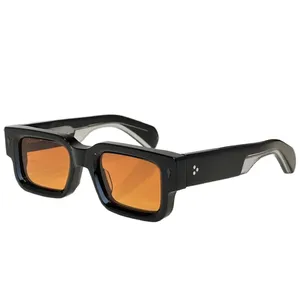 Casual Designer Glasses UV 400 Beach Vintage Solglasögon för kvinnliga rektangel Lunetter de Soleil Goggle Brown Luxury 2024 Ny Hot FA0111 H4
