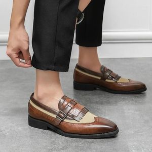 Casual Shoes Trends Leather Men British Style Loafers Mens Slip-on Outdoor Flats Wedding Party Formal Dress