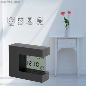 Relógios de mesa de mesa eletrônicos LCD calendário despertador com termômetro interno contagem regressiva temporizador de cozinha para mesa de escritório em casa watch24327