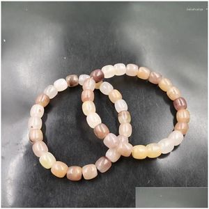 Beaded Strand Violet Jinsi Jade Apple Beads Bracelet Womens Drop Delivery Jewelry Bracelets Otbym