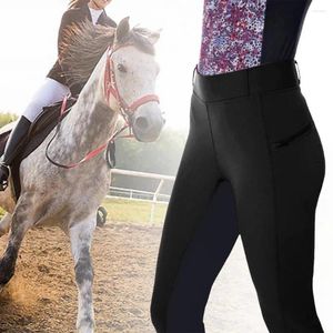 Kvinnors byxor trendiga pennor Bekväma ridning Elastisk midjeband Lady Horse Racing Skinny Trousers Soft Structure